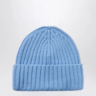 Mc2 Saint Barth Light Blue It's Cold Beanie In Blue