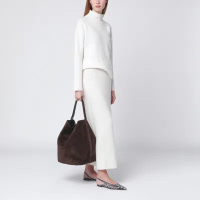 Totême Brown Suede Tote Bag In Brown