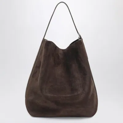 Totême Brown Suede Tote Bag In Brown