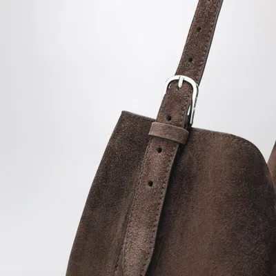 Totême Brown Suede Tote Bag In Brown