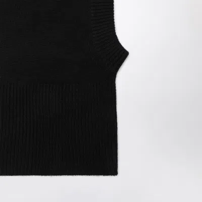 Almada Label Black Wool And Cashmere Balaclava In Black