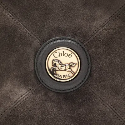 Chloé Brown  Balloon Bag In Leather And Suede In Brown