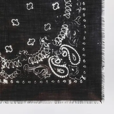 Destin Navy Blue Wool Jil Scarf In Blue