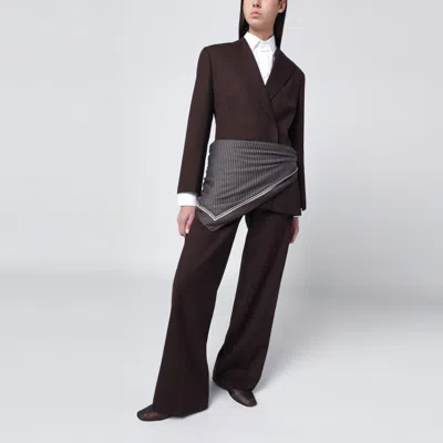 Destin Grey Wool Polka-dot Bandana In Gray