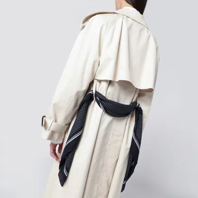 Destin Navy Blue Wool Polka-dot Bandana In Blue