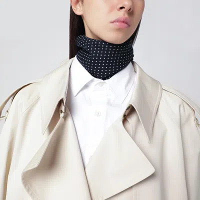 Destin Dark Burgundy Wool Polka-dot Bandana In Burgundy