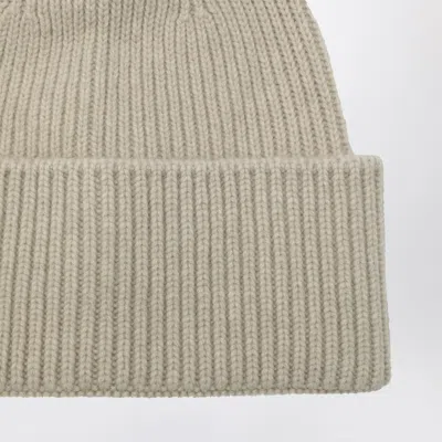 Destin Ivory Wool And Cashmere Beanie In White