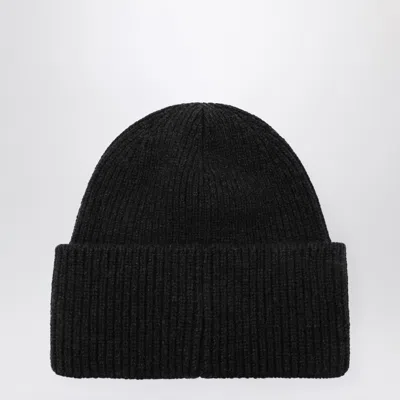 Destin Anthracite Wool And Cashmere Beanie In Gray