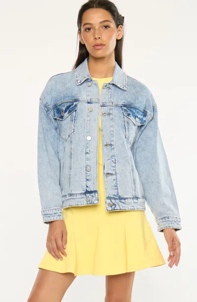 Kancan Illanie Oversized Denim Jacket In Multi