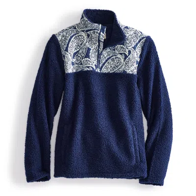 Vera Bradley Outlet Fleece Teddy Fleece Pullover In Blue