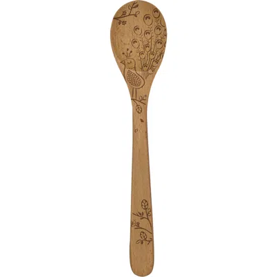 Talisman Designs Laser Etched Beechwood Mixing Spoon, Woodland Collection, Set Of 1 In Brown