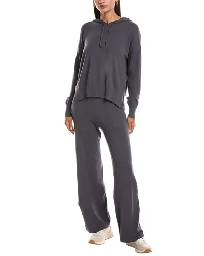 Splendid 2pc Jillian Hoodie & Pant Set In Gray