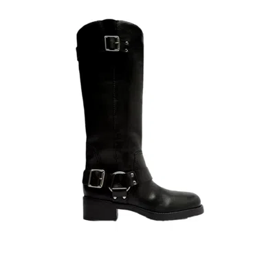 Arezzo Clara Knee-high Boot Black A1281100050001 Women's In Black
