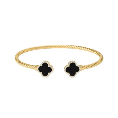 Linked By Mkf Onyx Cuff In Gold