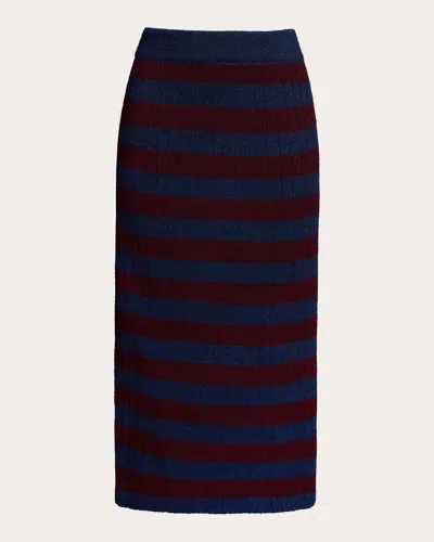 Eleven Six Women's Pia Wool-blend Midi Skirt Wool/elastane/polyamide In Multi