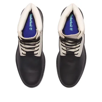 Timberland 6 Inch Ski School Premium Waterproof Boot 'black Helcor Leather White' In Multi