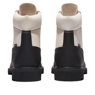 Timberland 6 Inch Ski School Premium Waterproof Boot 'black Helcor Leather White' In Multi