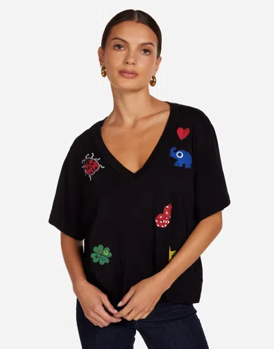 Lauren Moshi Lottie Lucky Elements In Black