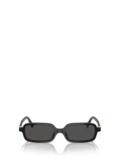 Miu Miu Miu Mens Black Mu 11zs Rectangle-frame Acetate Sunglasses In Black