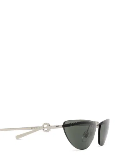 Gucci Horsebit Cat-eye Sunglasses In Silver