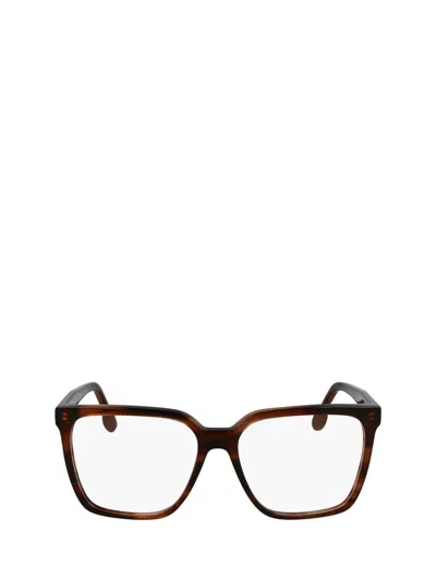 Victoria Beckham Brille Mit Eckigem Gestell In Brown