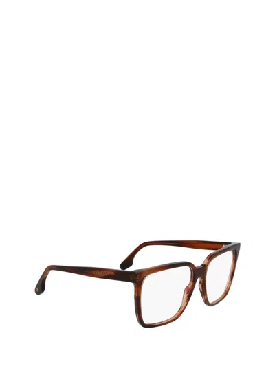 Victoria Beckham Brille Mit Eckigem Gestell In Brown