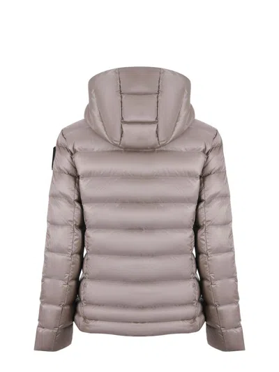 Blauer Usa Satin Nylon Down Jacket In Gray