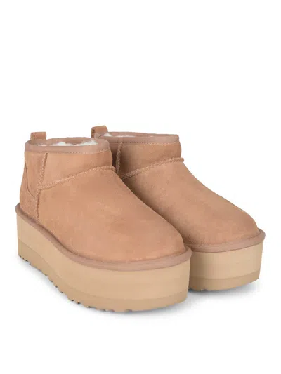 Ugg Boots "classic Ultra Mini With Platform" In Brown