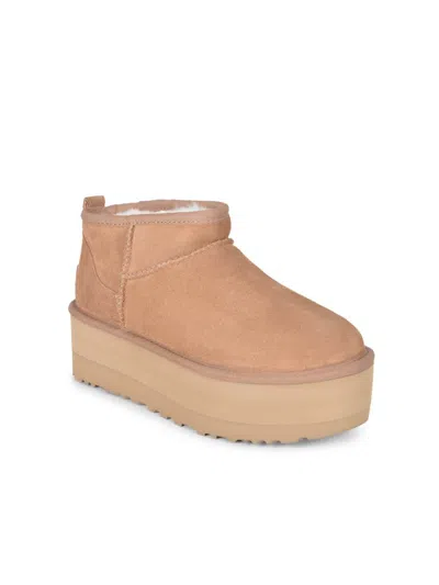 Ugg Boots "classic Ultra Mini With Platform" In Brown