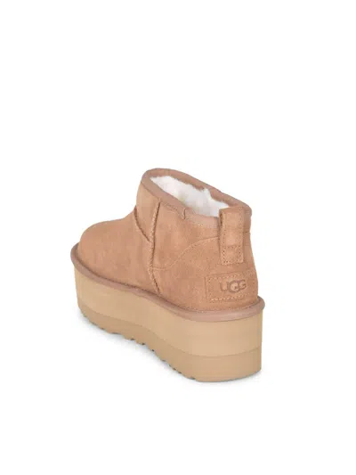 Ugg Boots "classic Ultra Mini With Platform" In Brown
