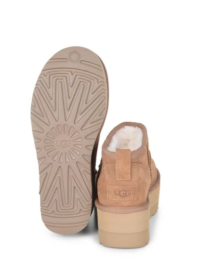 Ugg Boots "classic Ultra Mini With Platform" In Brown