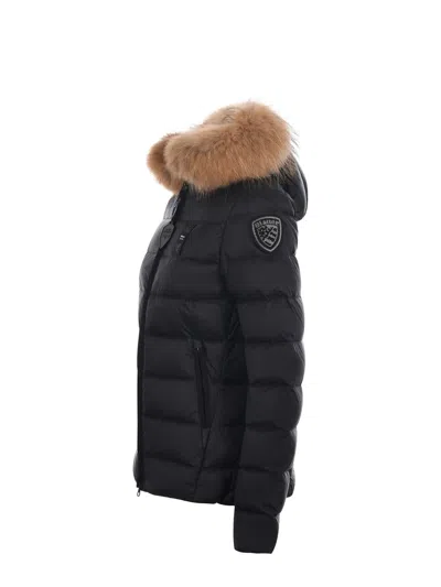 Blauer Usa Quilted Satin Nylon Down Jacket In Black