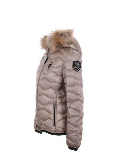 Blauer Usa Satin Nylon Down Jacket In Pink