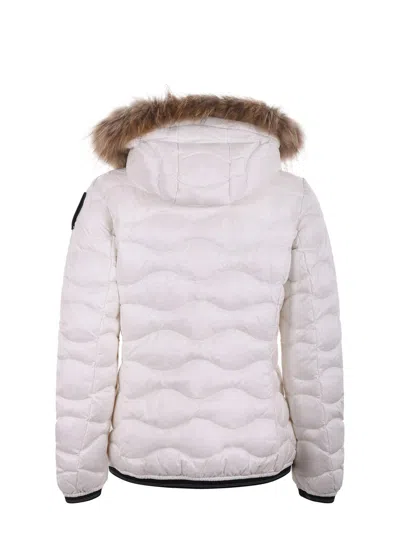 Blauer Usa Satin Nylon Down Jacket In White