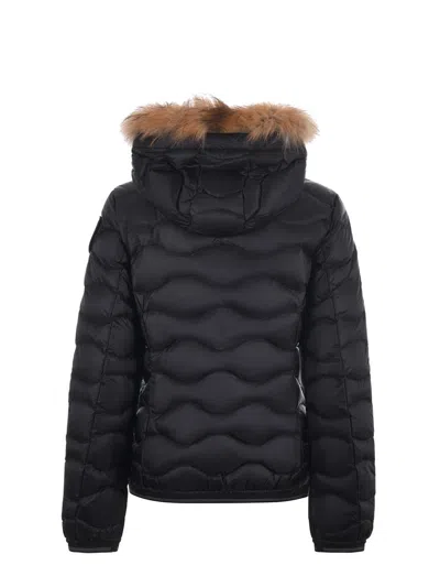 Blauer Usa Satin Nylon Down Jacket In Black