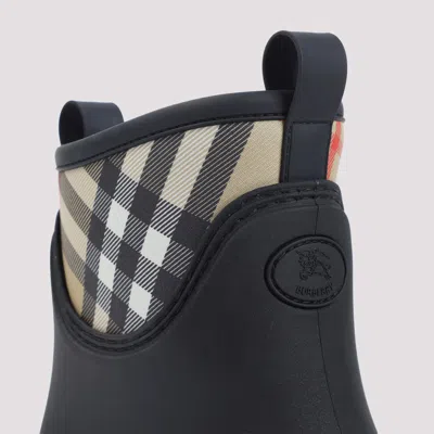 Burberry Women Marsh Stamp Rubber Ankle Boots In Black
