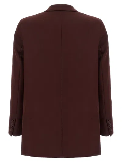 Max Mara Double-breasted Wool Blazer Jackets Bordeaux In Red