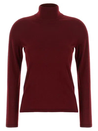 Max Mara Relaxed Fit Burgundy Cashmere Blend Sweater In Red