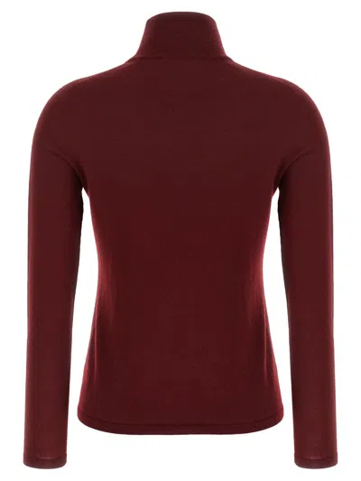 Max Mara Relaxed Fit Burgundy Cashmere Blend Sweater In Red