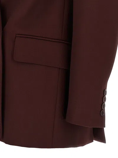 Max Mara Double-breasted Wool Blazer Jackets Bordeaux In Red