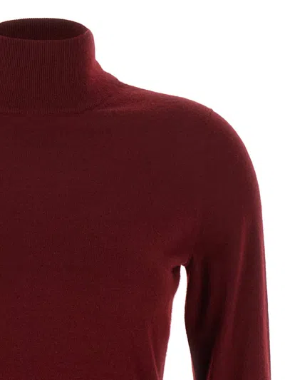 Max Mara Relaxed Fit Burgundy Cashmere Blend Sweater In Red