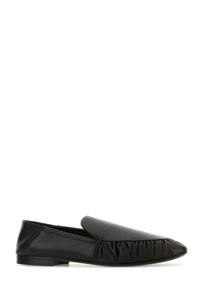 Saint Laurent Leather Alain Loafers Featuring Ruched Detailing In Multi