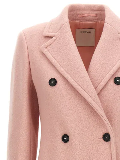 Sportmax Comune Coat In Pink