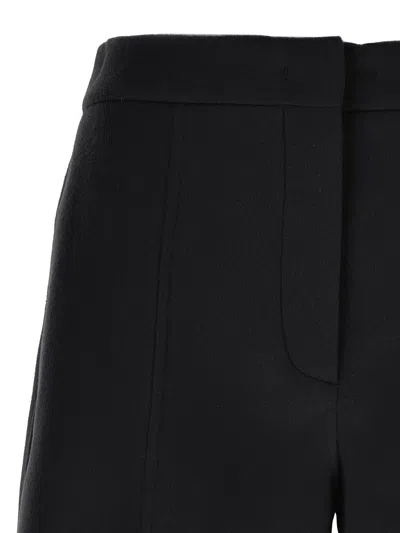 Sportmax Double Pleated Tailored Shorts In Luxurious Wool In Black