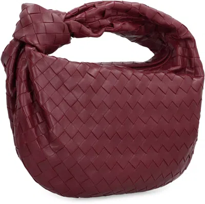 Bottega Veneta Women Jodie Small Leather Handbag With Intrecciato Motif In Burgundy