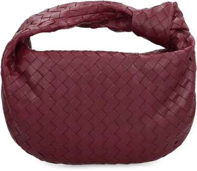 Bottega Veneta Women Jodie Small Leather Handbag With Intrecciato Motif In Burgundy