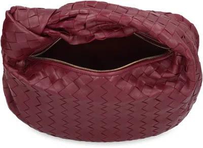 Bottega Veneta Women Jodie Small Leather Handbag With Intrecciato Motif In Burgundy