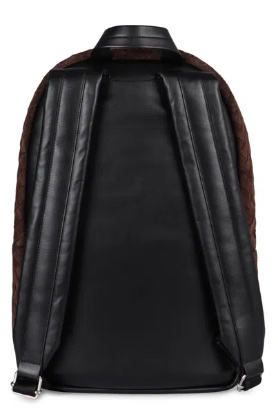 Bottega Veneta Suede Backpack In Brown