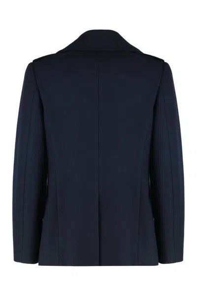 Dries Van Noten Double-breasted Coat In Wool Mix In Animal Print