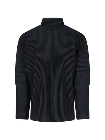 Issey Miyake Pleated Shirt In Black